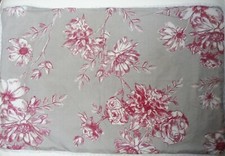 Next Floral 2 Pillowcases beige white red housewife cotton blend lace trim vgc