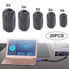 20 X Clip-On Ferrite Ring Core