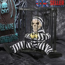 Motion Sensor Screaming Skeleton Animated Halloween Decorations Outdoor Indoor~