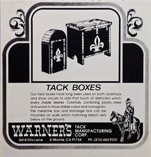 Warner tack boxes - warner's, print