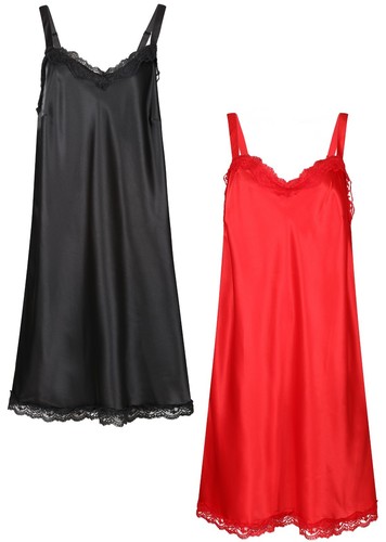Ladies nightie satin lace - satin, trim