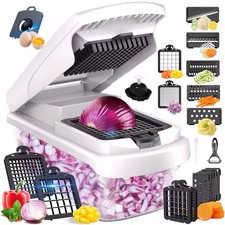 Vegetable Chopper & Cutter 16-in-1 – Manual Veggie Dicer, Onion Chopper,