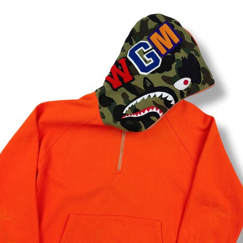 Bape orange shark - bape, hoodie