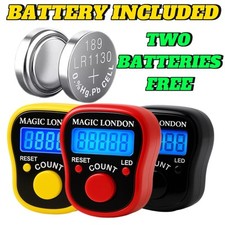 LED Finger Tally Counter with 2 Extra Batteries Free – Digital Clicker