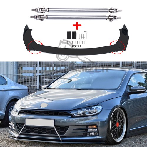 Black front bumper lip - black,
