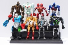 8pcs Set Real Steel Zeus Atom Noisy Boy Midas Action Figures Light-Up Robots