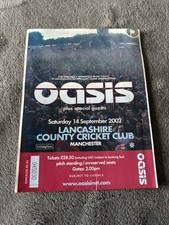 Oasis Concert Ticket 2002