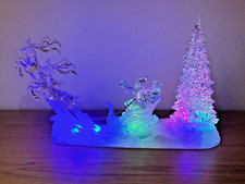 Christmas acrylic santa sleigh - christmas,