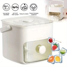 Portable Ice Maker Machine with One-Touch Press - Fast Ice Cube Maker, Large Cap