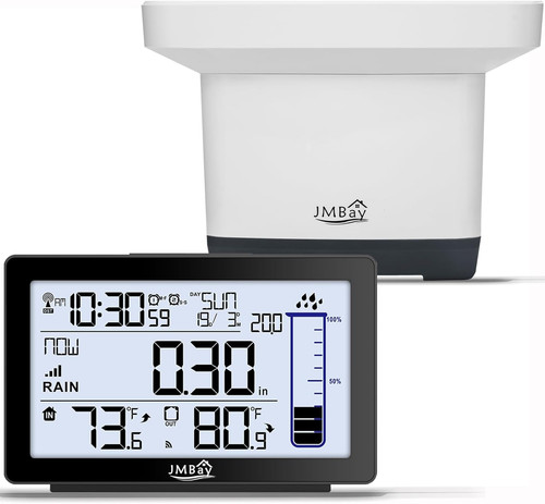 Digital rain gauge outdoor - rain,