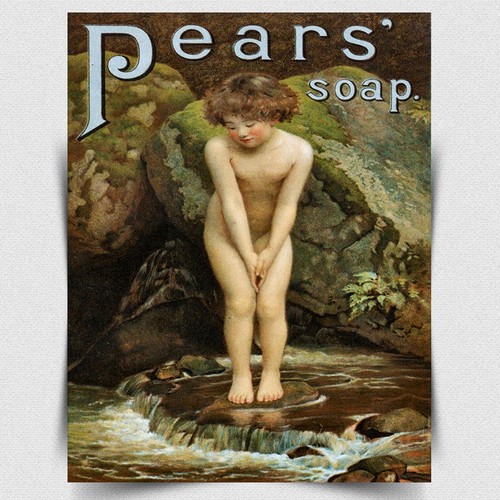 Pears soap metal wall - pears,