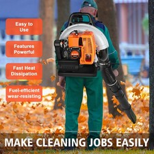 Back Pack Leaf Blower Professional 2 Stroke Petrol 63cc Air Cooled Engine