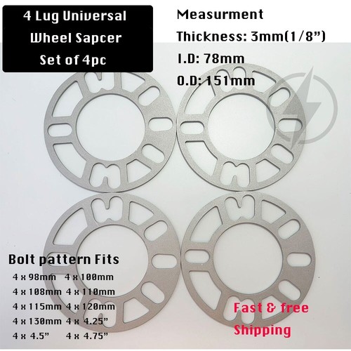 4pc wheel spacers 3mm - spacers,