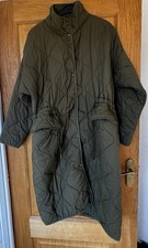 Zara Quilted Long Coat XS