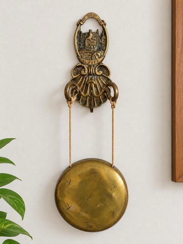 Vintage brass dinner - brass, gong