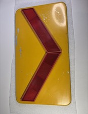 Vintage Japanese Metal Road Sign Chevron Reflective JDM Hazard Marker