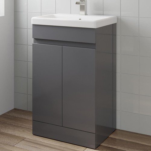 Gloss grey free standing 500mm - free,