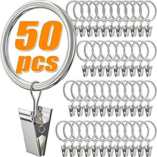 Vintage metal curtain rings - vintage,