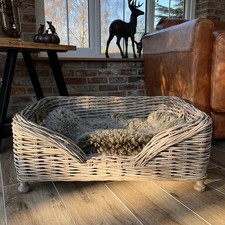 Large Layered Weave Wicker Dog