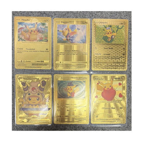 Gold foil pokémon pikachu - gold,