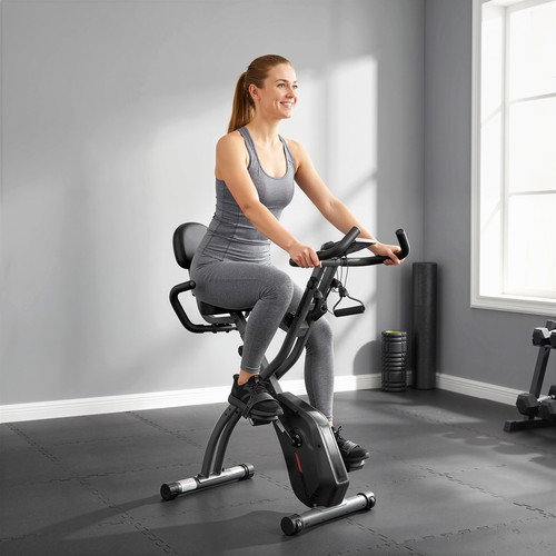 Folding exercise bike - 3-in-1,