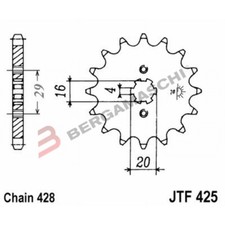 Sprocket JT 425 Z14 for Suzuki 125 RV Van Van 1973-2014