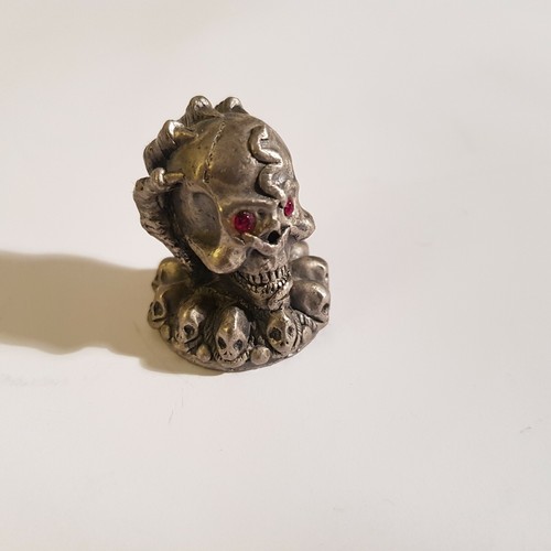 Keeper skull pewter figurine - pewter,