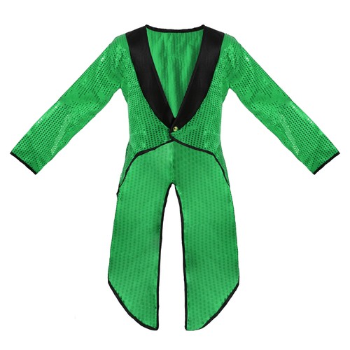 Green sequin tailcoat unisex - sequin,