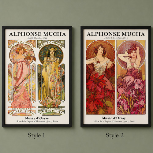 Styles alphonse mucha - of,
