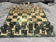 Vtg Carved Stone Onyx Marble