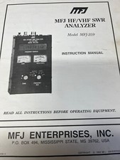 MFJ 259 HF/VHF SWR ANALYZER