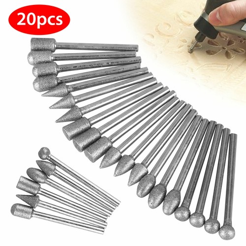 20pcs diamond burr set - diamond, drill