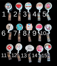 Nurse Doctor ID Badge Holder with Retractable Reel Name Tag Card Clip