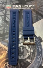 TAG Heuer 20mm Formula 1 F1 Blue Rubber Watch Strap.