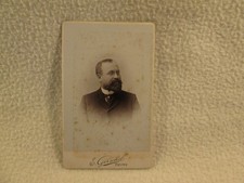 PHOTO CDV - bourgeois man monocle clique E GERSCHEL REIMS REF/PH081