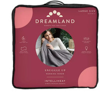 Dreamland Intelliheat Electric Throw  Luxury Snuggle Up Warming grey size large