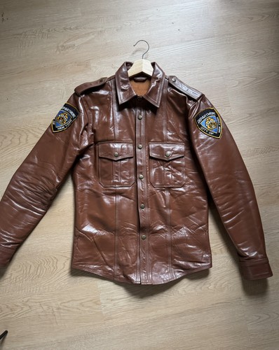 Leather shirt bluf - leather,
