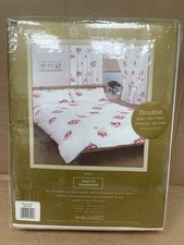 Sleep Double Bed Duvet Set & Curtains with tie back Luxury fine cotton 100% New