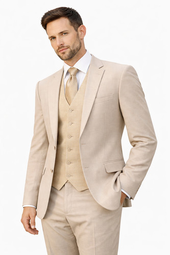 Beige wool piece suit - piece,