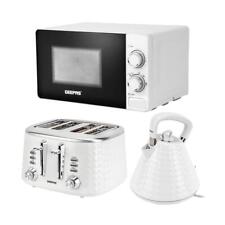 3000W 1.5L Pyramid Electric Kettle 4 Slice Bread Toaster 20L Microwave Oven Set