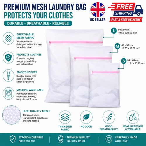 Zipped laundry washing - 3x,
