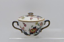 Mason's Ironstone hot chocolate cup with a lid, antique two handle cup