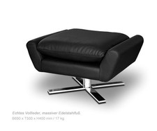 Comfortable Leather Fußhocker With Soft Pillow Stable Quality IN O.Cowhide