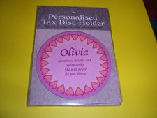 TAX DISC  HOLDER..( MAGNETIC ).............( OLIVIA )  ....