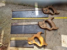 joblot Vintage W Tyzack,  g p preston, charles gray Brass Backed Tenon Saws 