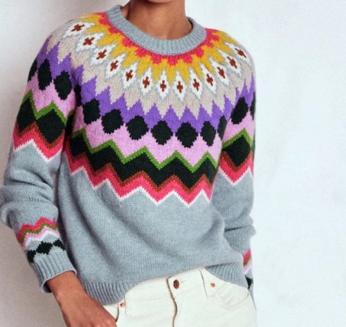 Eleanor fair isle jumper large - isle,