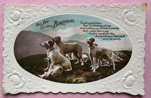 Vintage dog postcard english - dog,