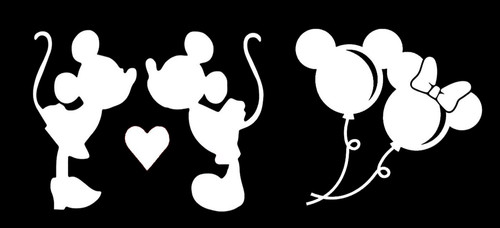 Mickey minnie kissing - mickey,