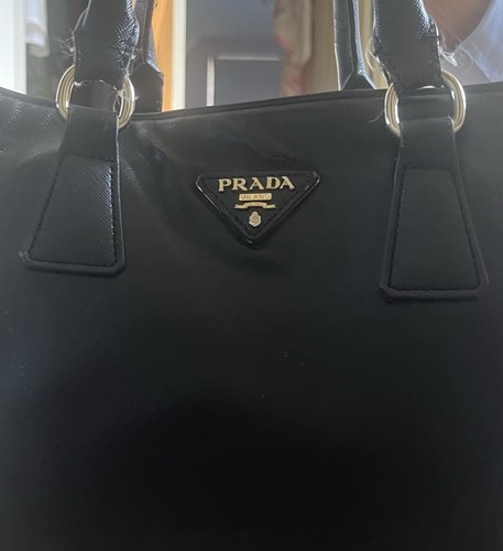 Prada black leather vintage - black,