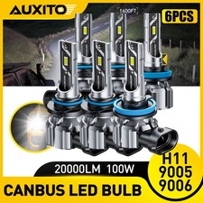 6pcs 9005 9006 H11 Combo LED